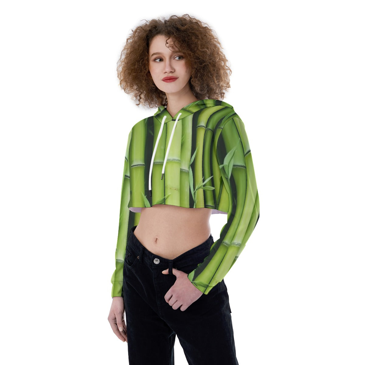 All-Over Print Women's Crop Top Hoodie