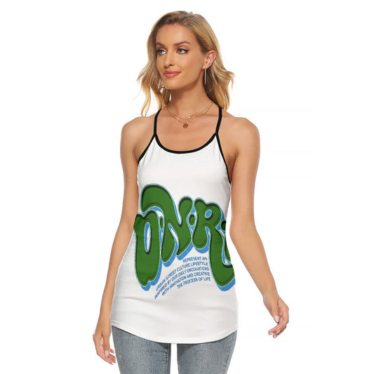 All-Over Print Women's Criss-Cross Open Back Tank Top