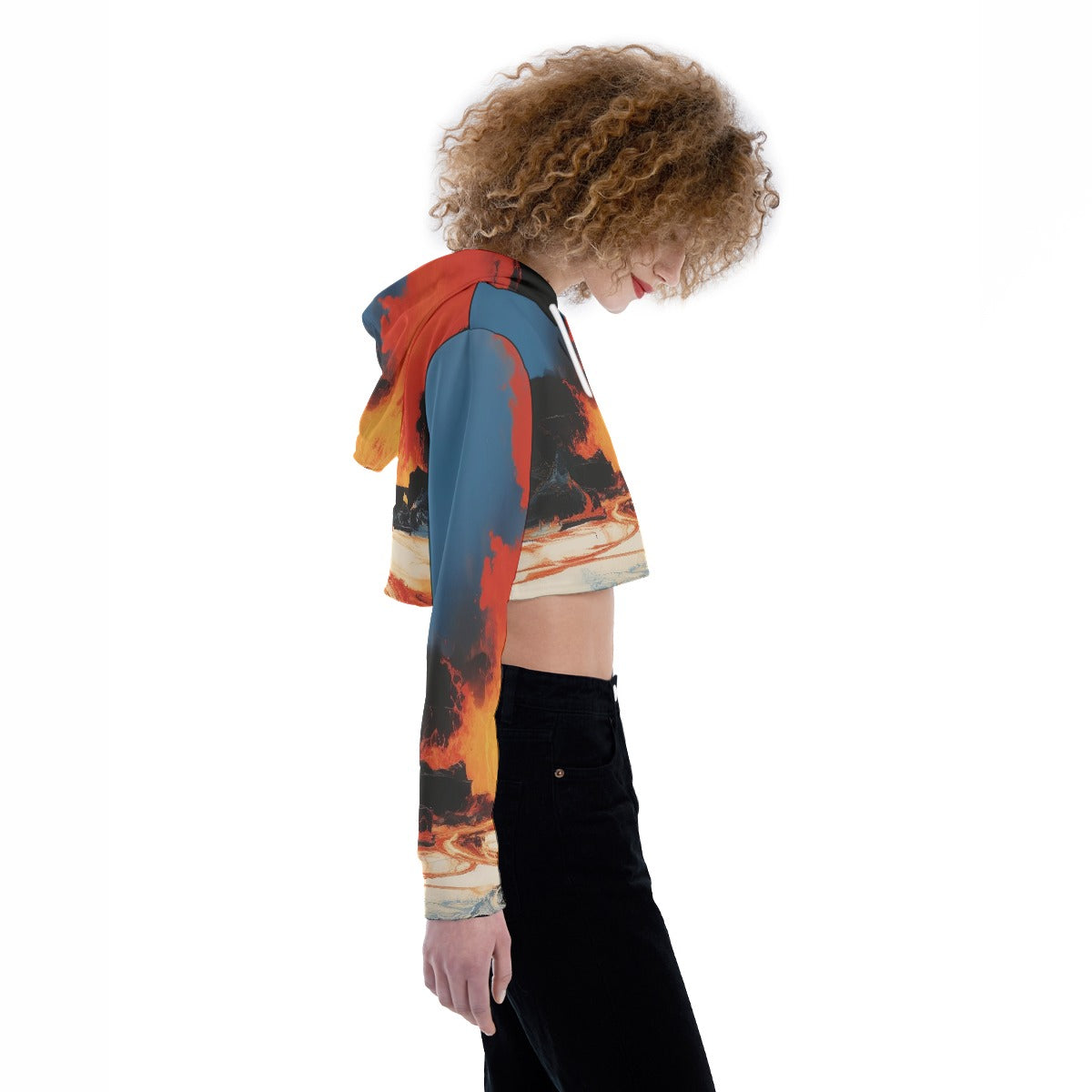 All-Over Print Women's Crop Top Hoodie