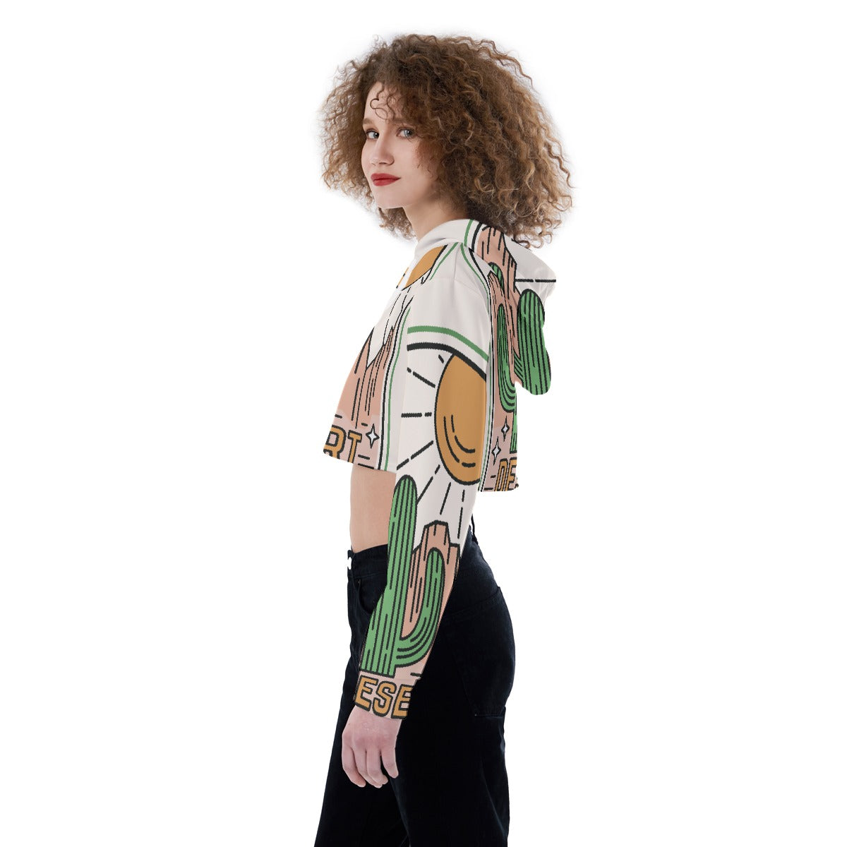 All-Over Print Women's Crop Top Hoodie