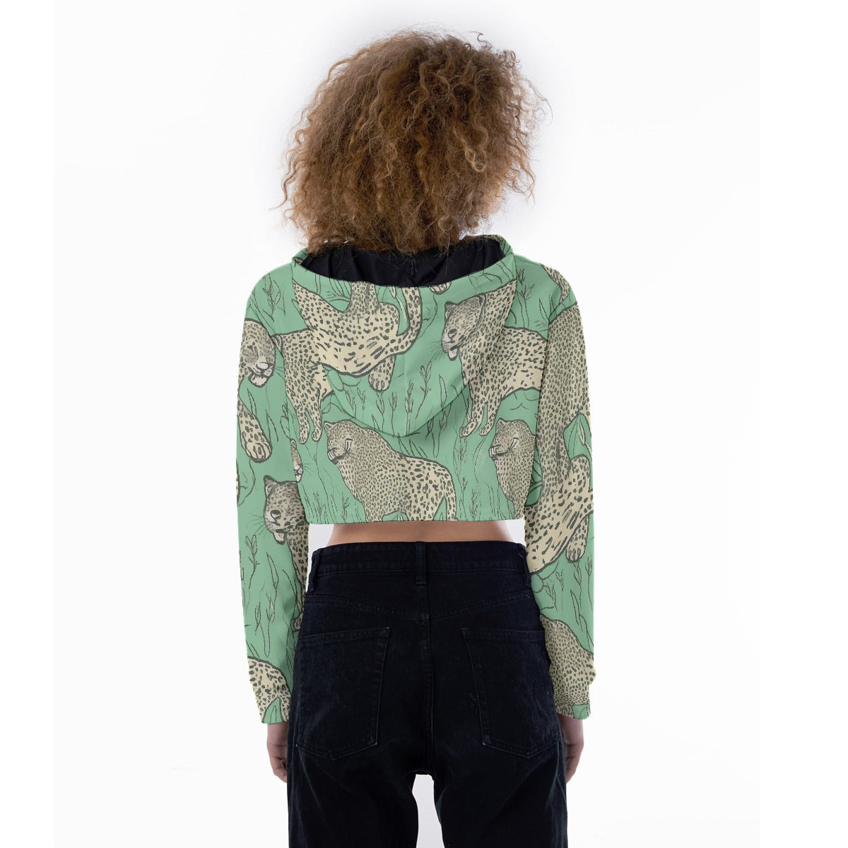All-Over Print Women's Crop Top Hoodie