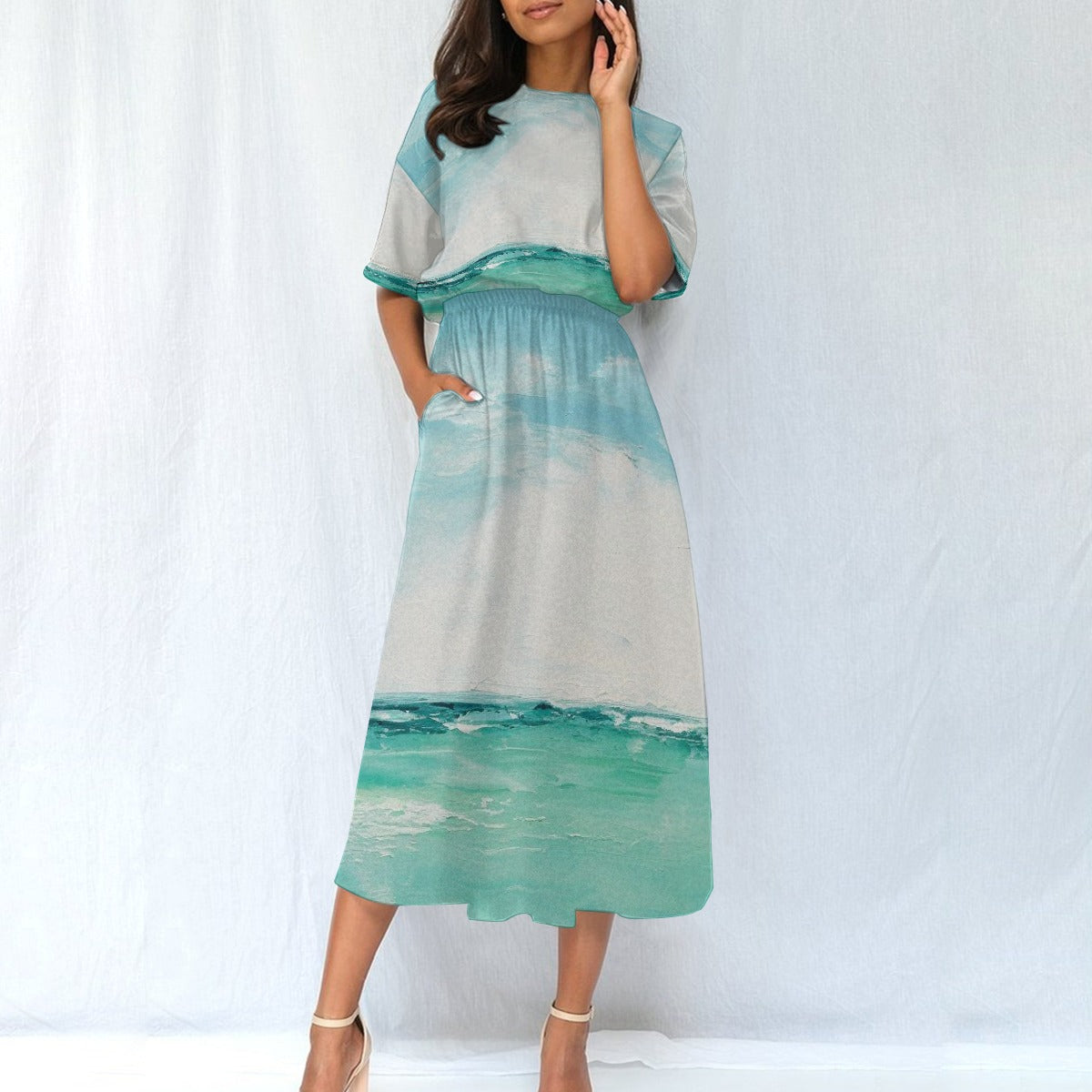 All-Over Print Women's Elastic Waist Dress