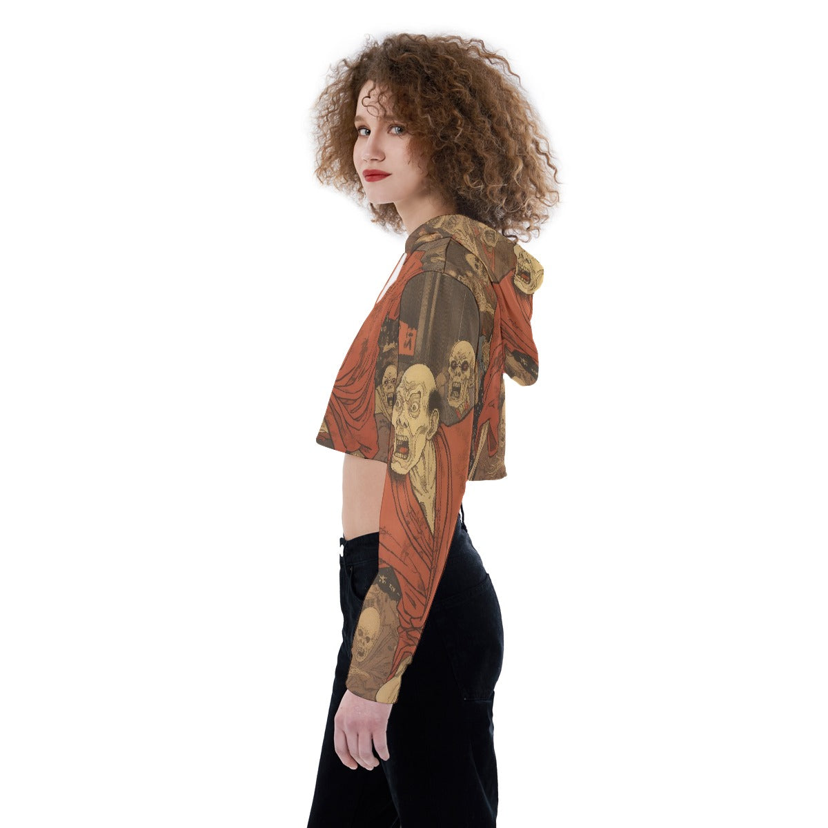 All-Over Print Women's Crop Top Hoodie