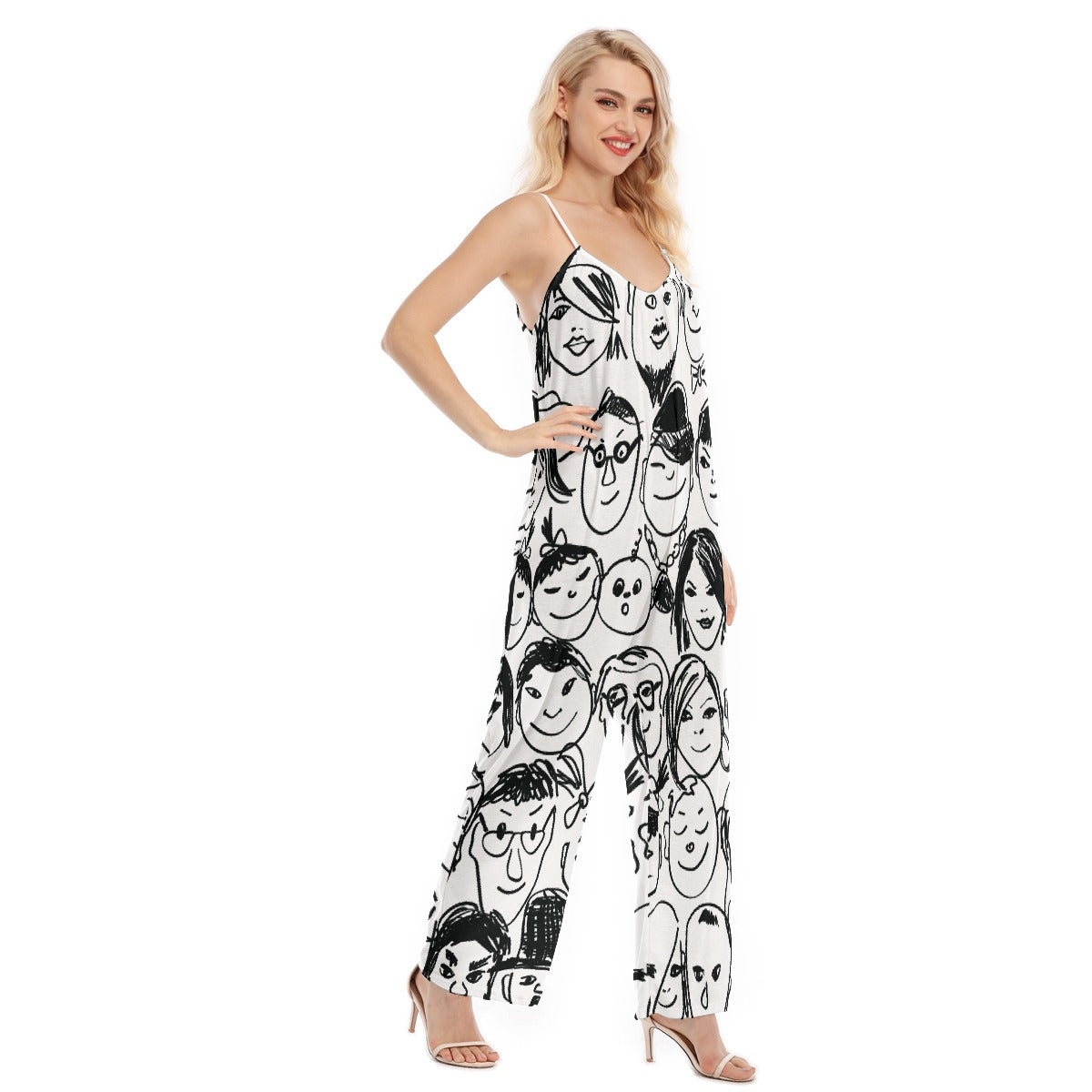 All-Over Print Women's Loose Cami Jumpsuit