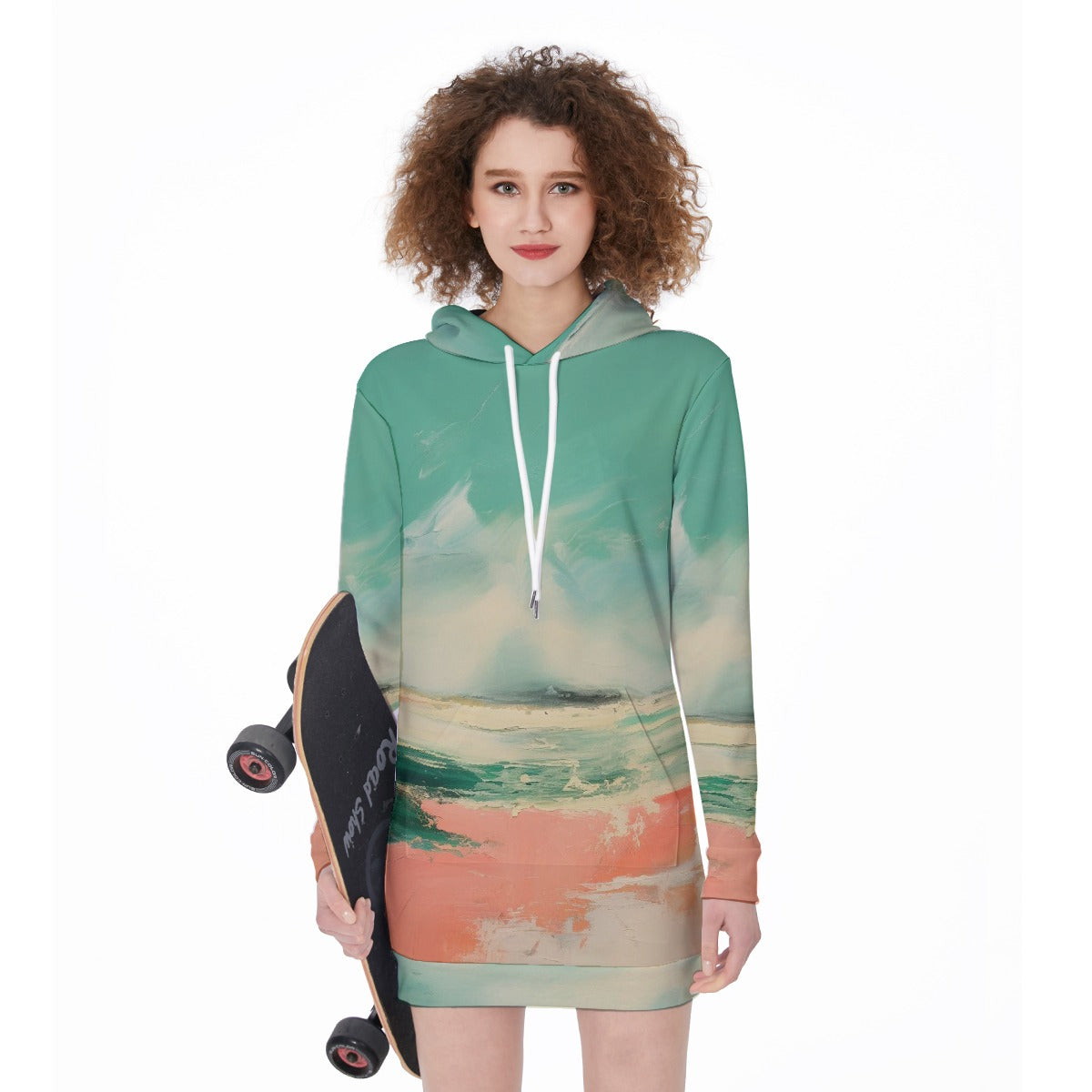 All-Over Print Women's Long Hoodie