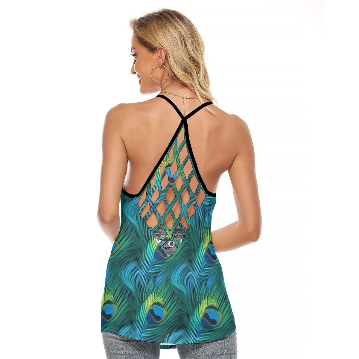All-Over Print Women's Criss-Cross Open Back Tank Top