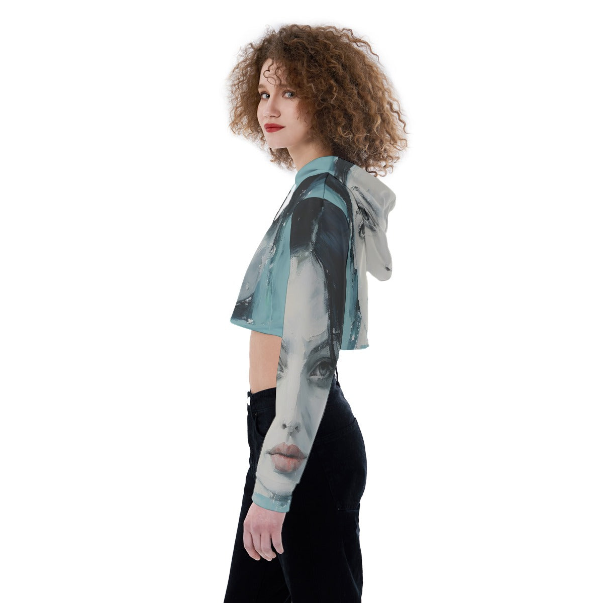 All-Over Print Women's Crop Top Hoodie