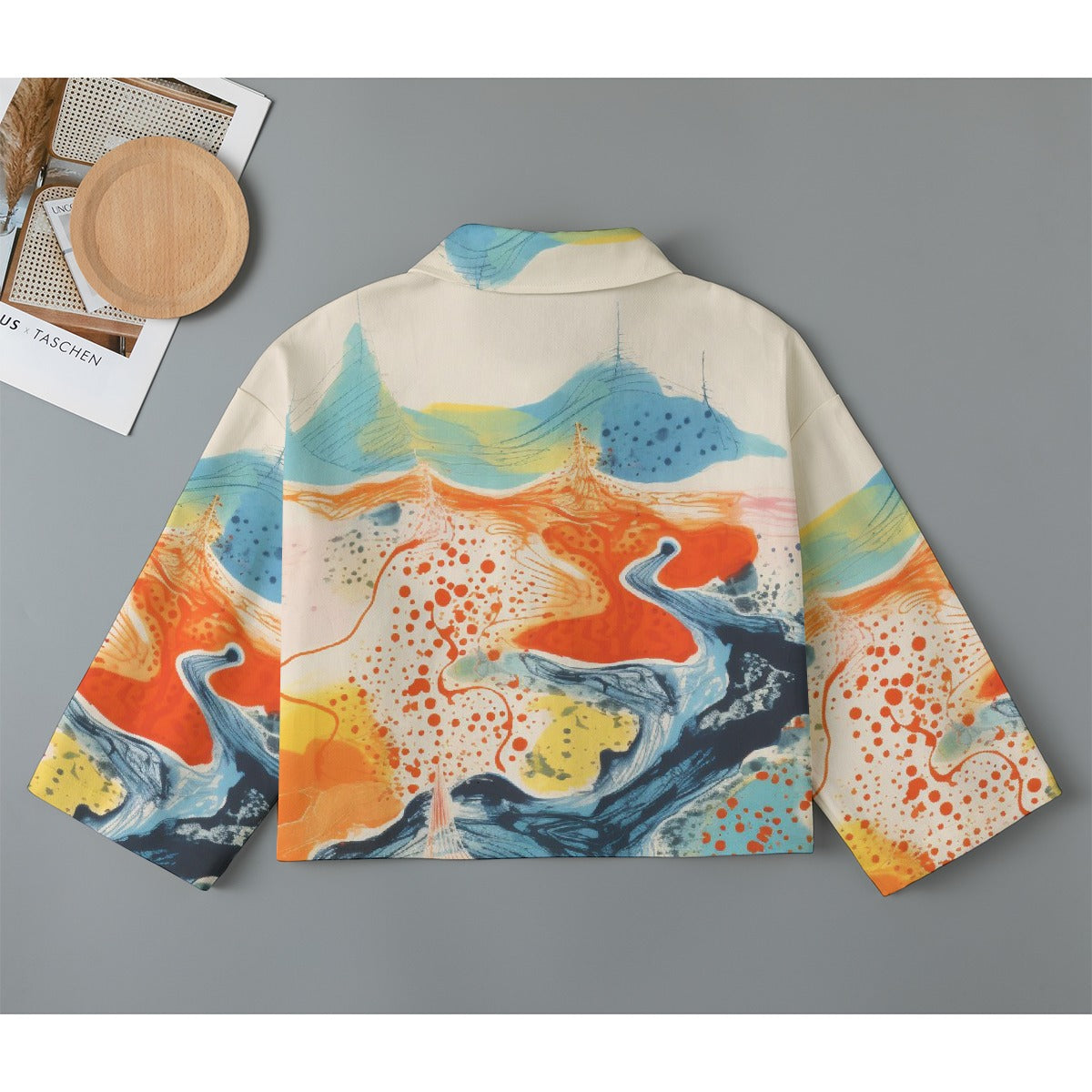 All-Over Print Women's Cropped Jacket | 245GSM Cotton