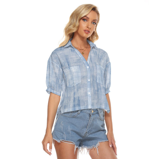 All-Over Print Women's V-neck Shirts