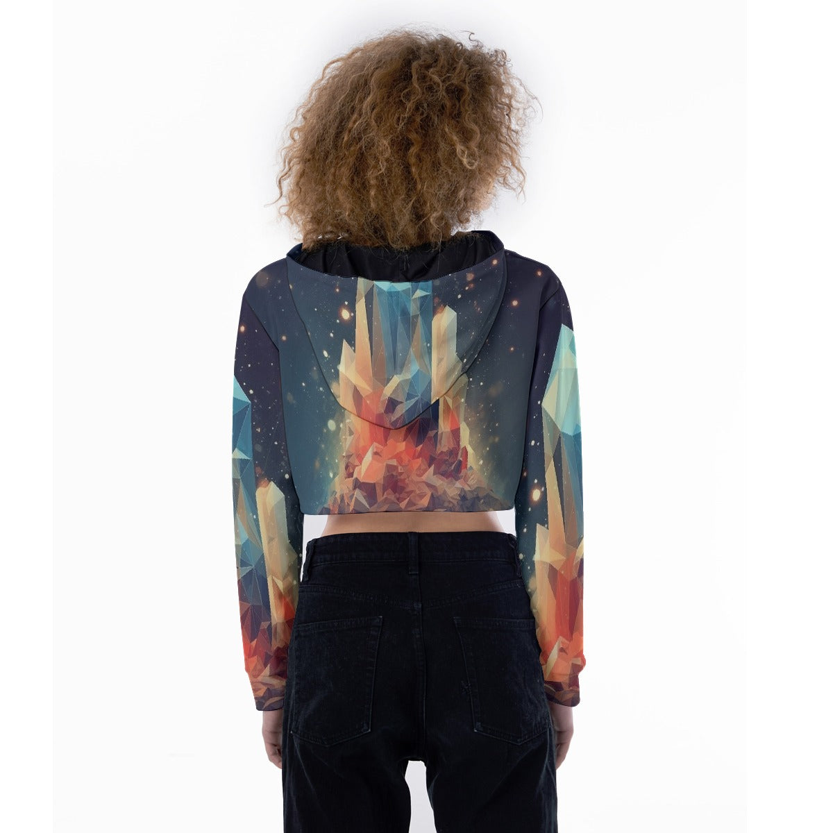 All-Over Print Women's Crop Top Hoodie