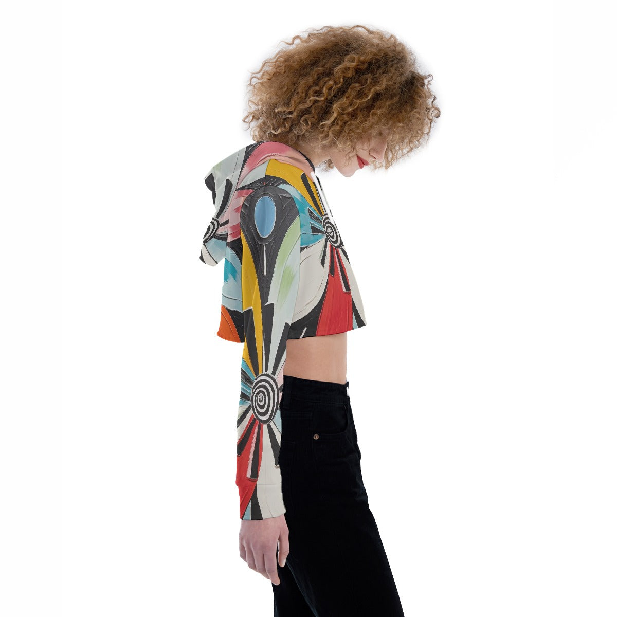 All-Over Print Women's Crop Top Hoodie