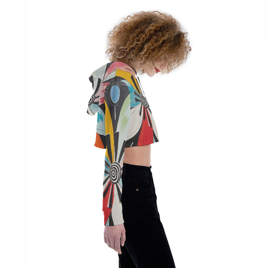 All-Over Print Women's Crop Top Hoodie
