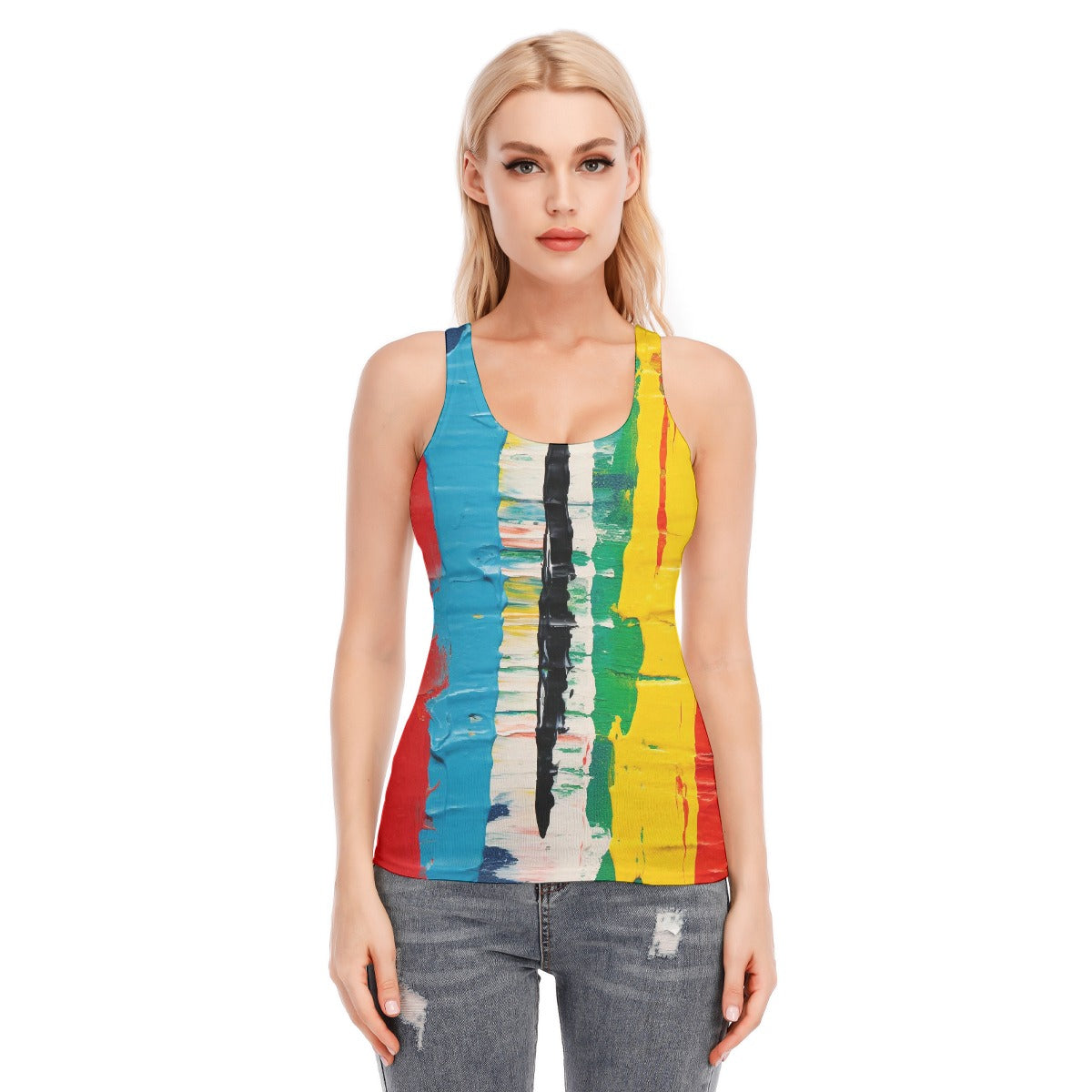 All-Over Print Women's Racer Vest | 190GSM Cotton