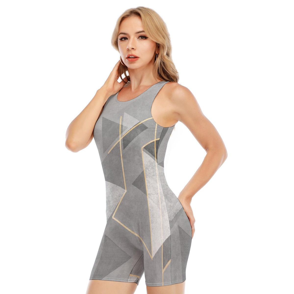All-Over Print Women's Sleeveless One-piece Swimsuit