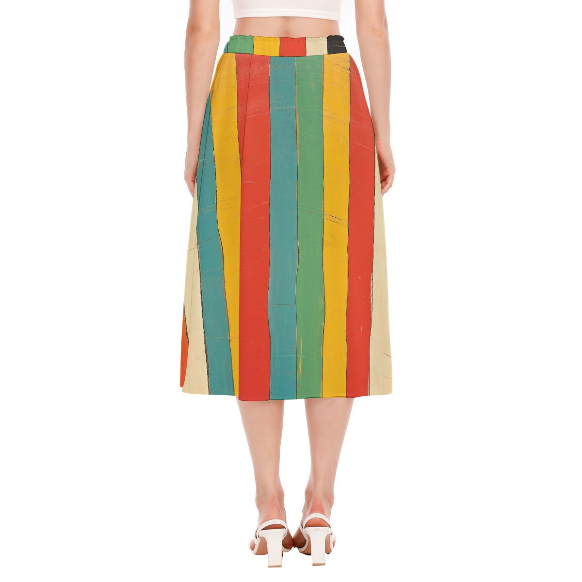 All-Over Print Women's Long Section Chiffon Skirt