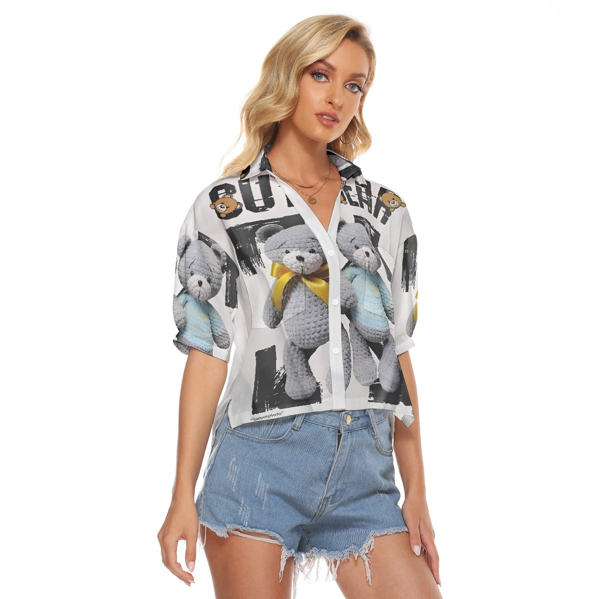 All-Over Print Women's V-neck Shirts