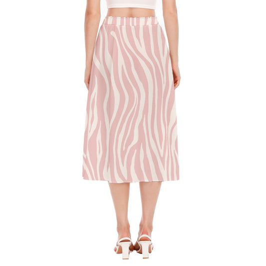 All-Over Print Women's Long Section Chiffon Skirt