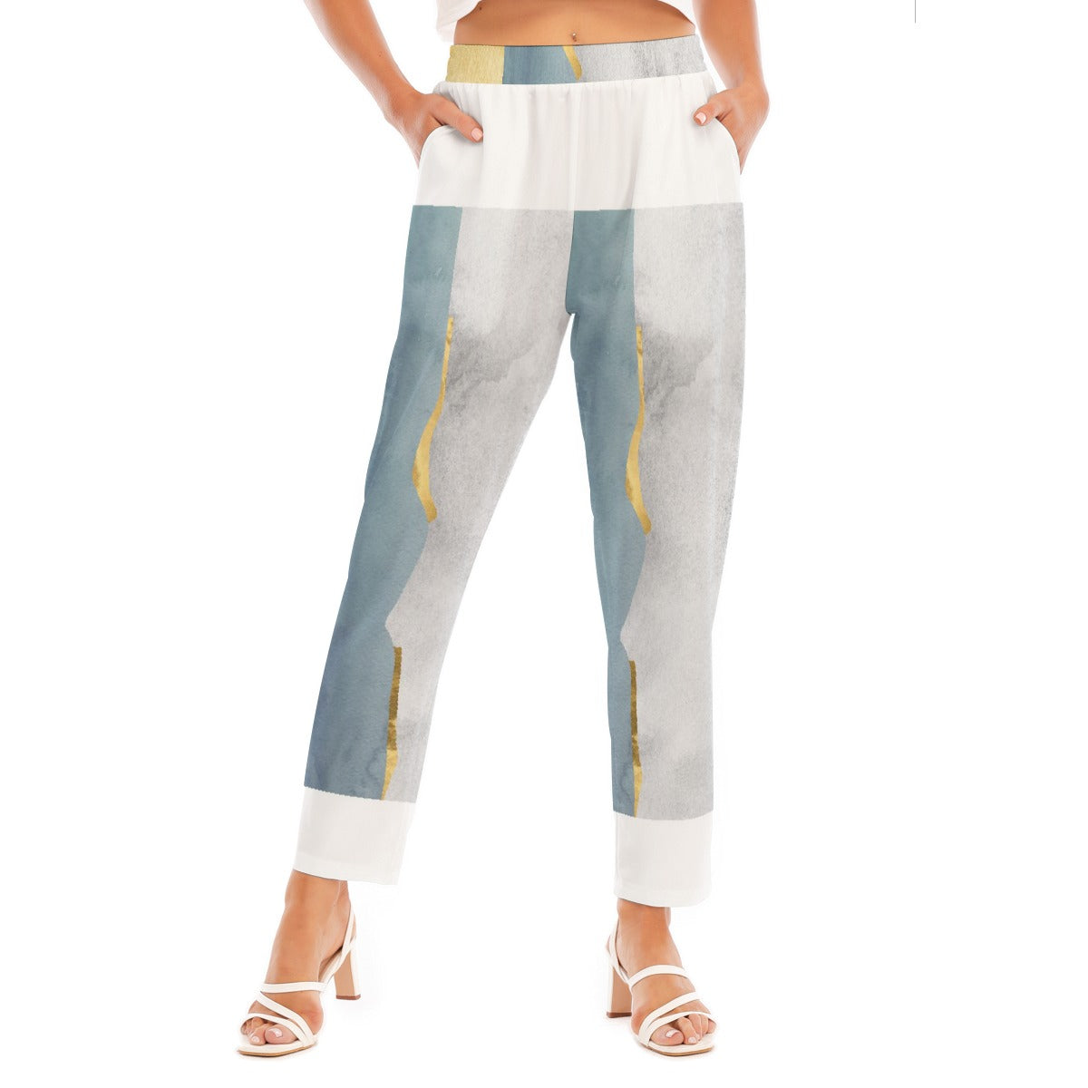 All-Over Print Women's Loose Straight-leg Pants