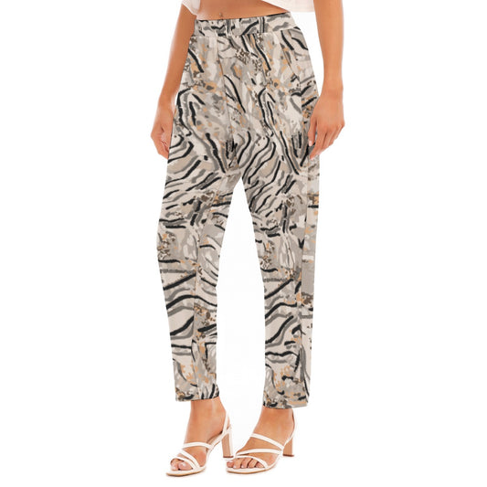 All-Over Print Women's Loose Straight-leg Pants