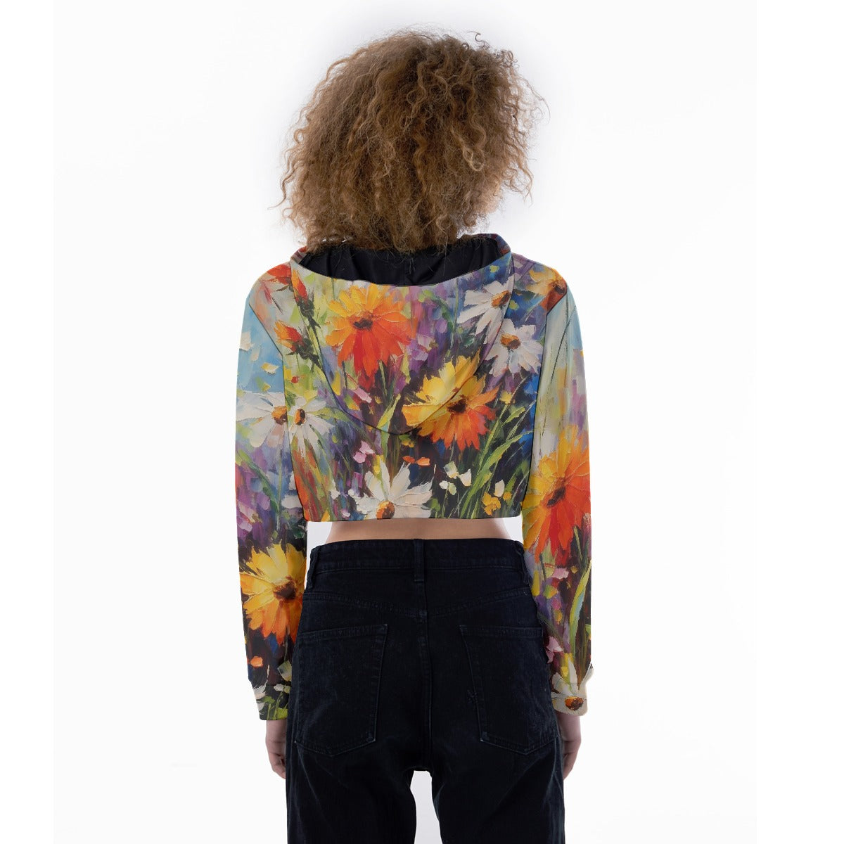 All-Over Print Women's Crop Top Hoodie