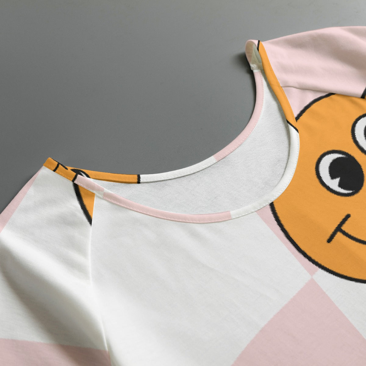 All-Over Print Women's Round Neck T-shirt With Raglan Sleeve
