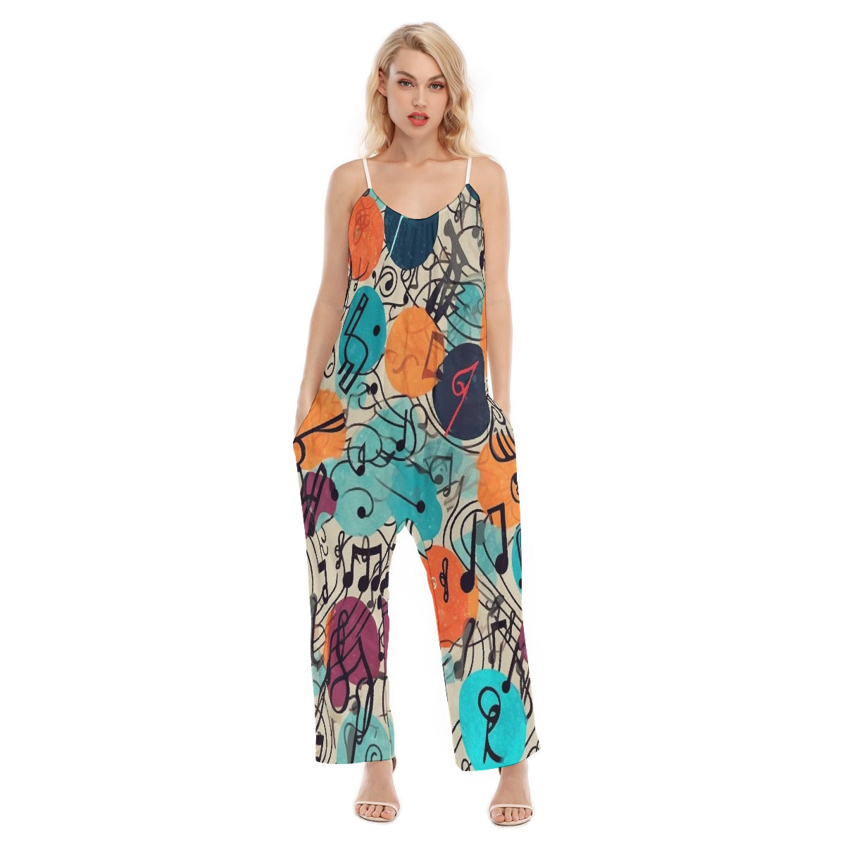 All-Over Print Women's Loose Cami Jumpsuit