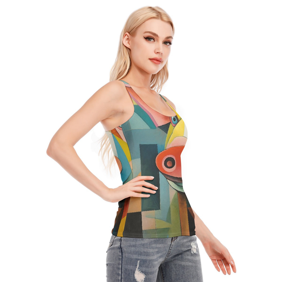All-Over Print Women's Racer Vest | 190GSM Cotton