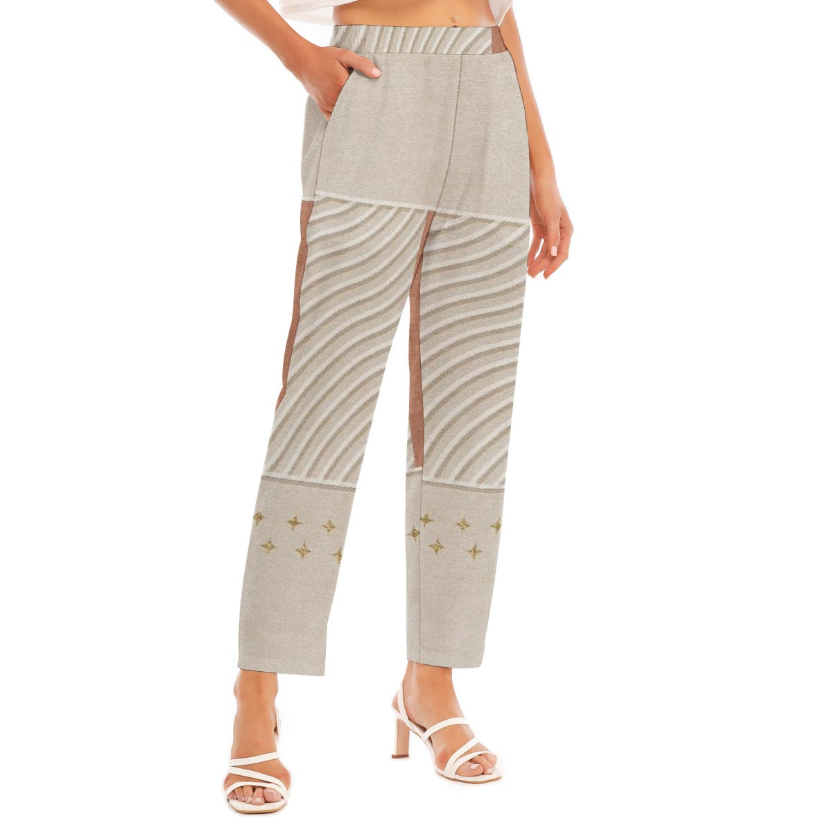 All-Over Print Women's Loose Straight-leg Pants