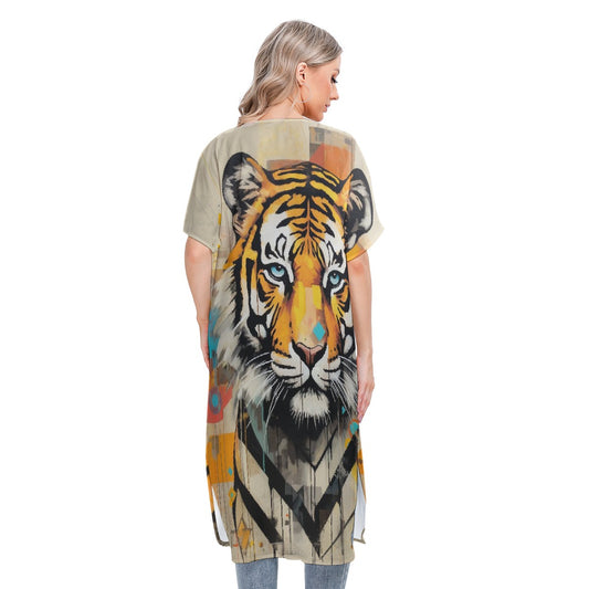 All-Over Print Women's Short Sleeve Cardigan