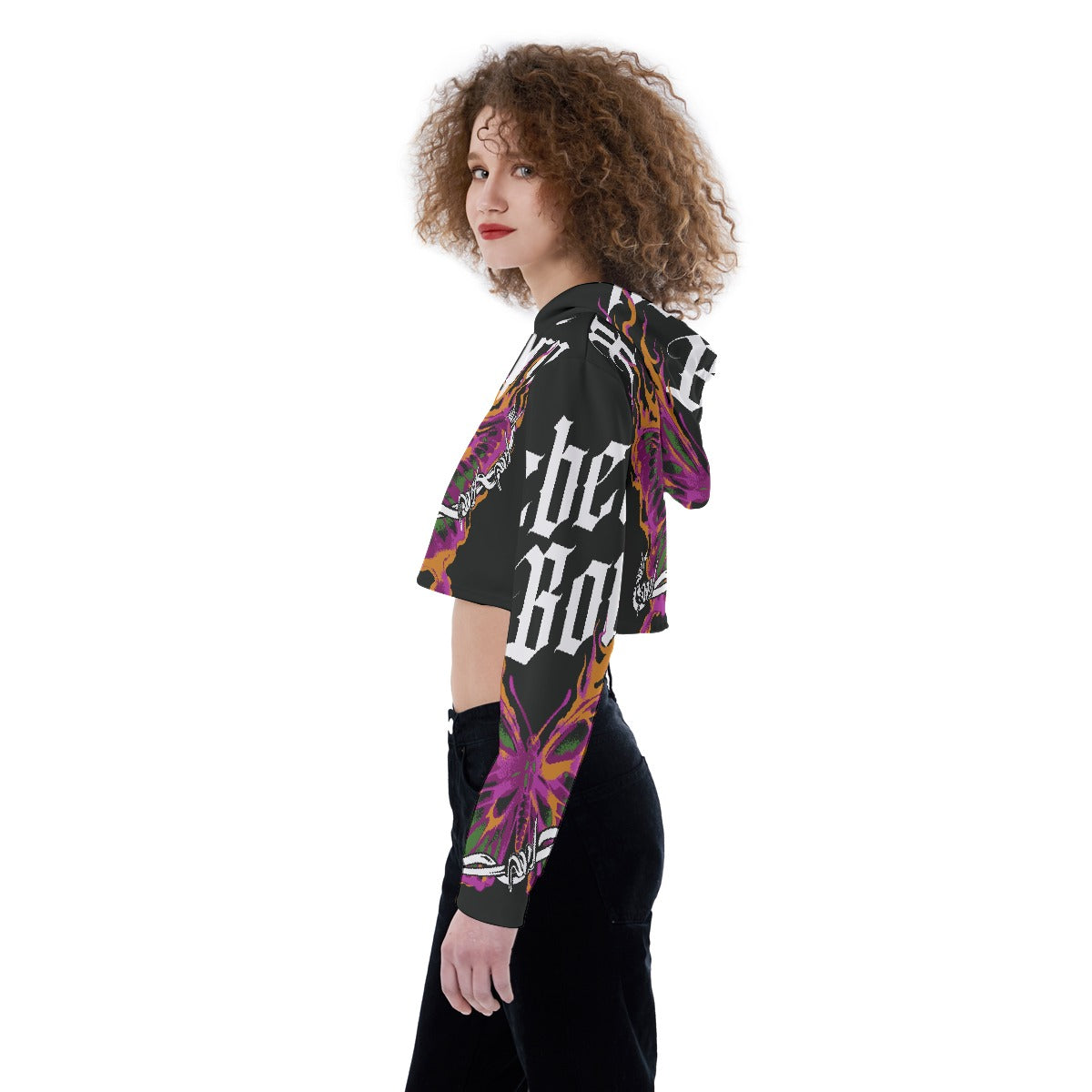 All-Over Print Women's Crop Top Hoodie