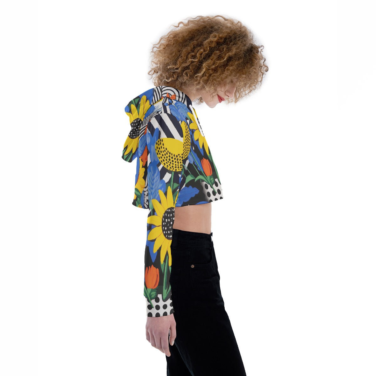 All-Over Print Women's Crop Top Hoodie