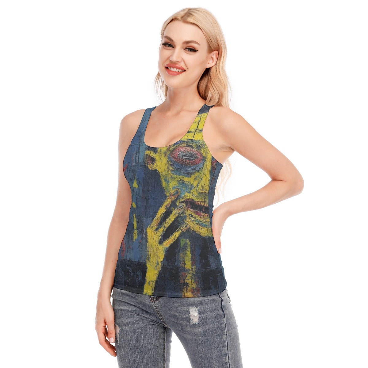 All-Over Print Women's Racer Vest | 190GSM Cotton