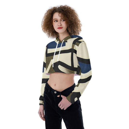 All-Over Print Women's Crop Top Hoodie
