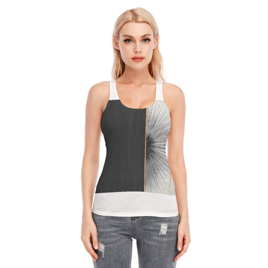 All-Over Print Women's Racer Vest | 190GSM Cotton