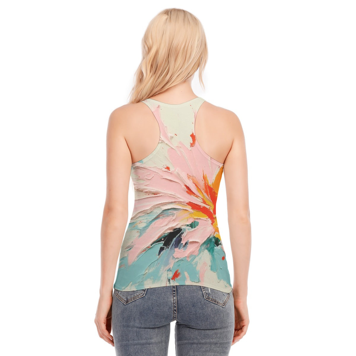 All-Over Print Women's Racer Vest | 190GSM Cotton