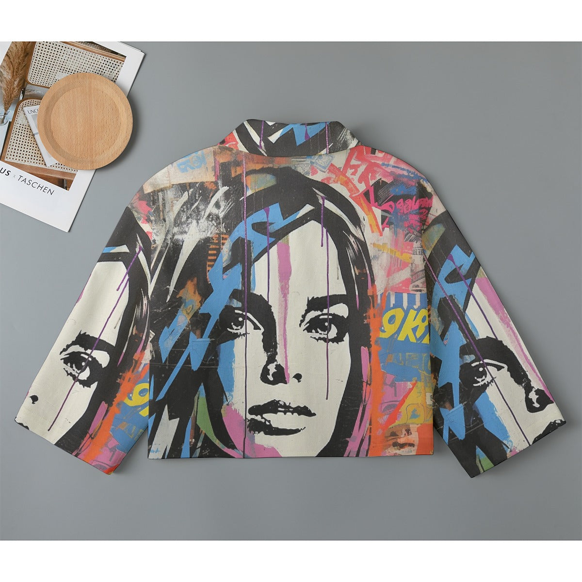 All-Over Print Women's Cropped Jacket | 245GSM Cotton