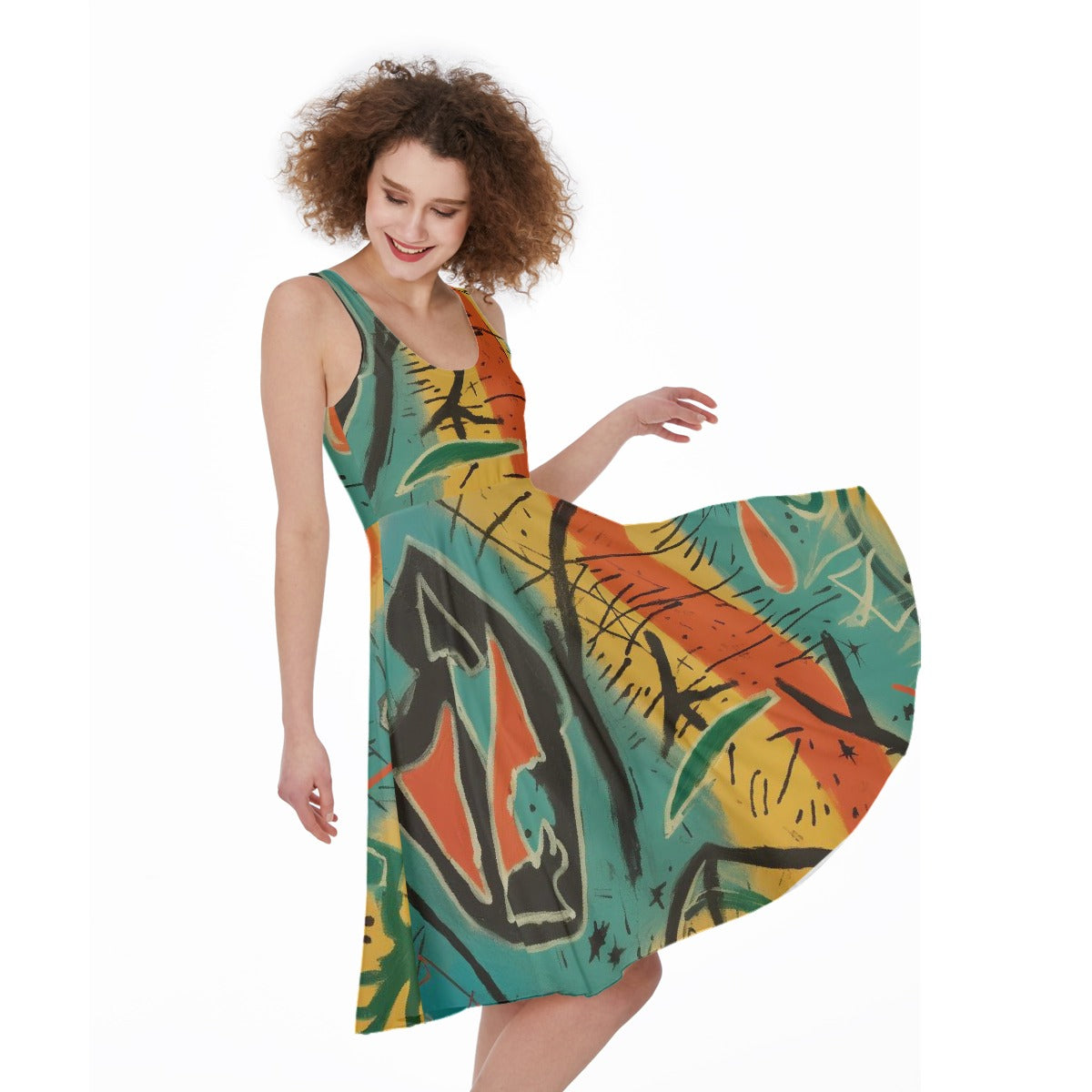 All-Over Print Women's Sleeveless Dress
