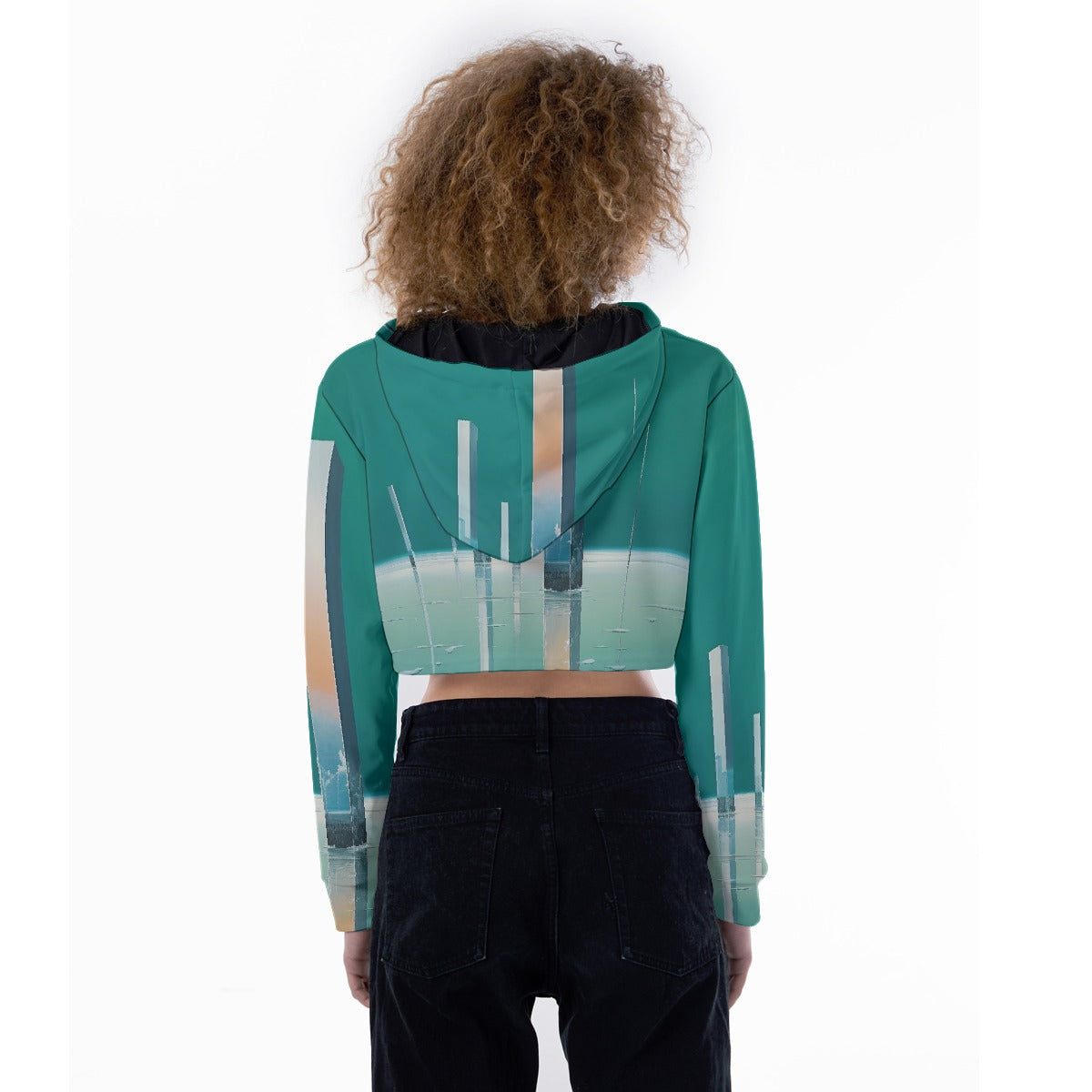 All-Over Print Women's Crop Top Hoodie