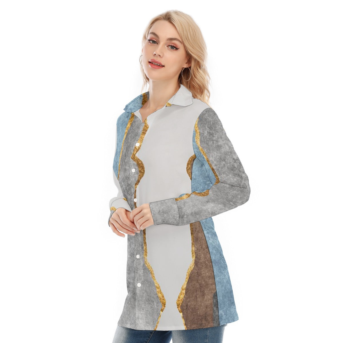 All-Over Print Women's Long Shirt