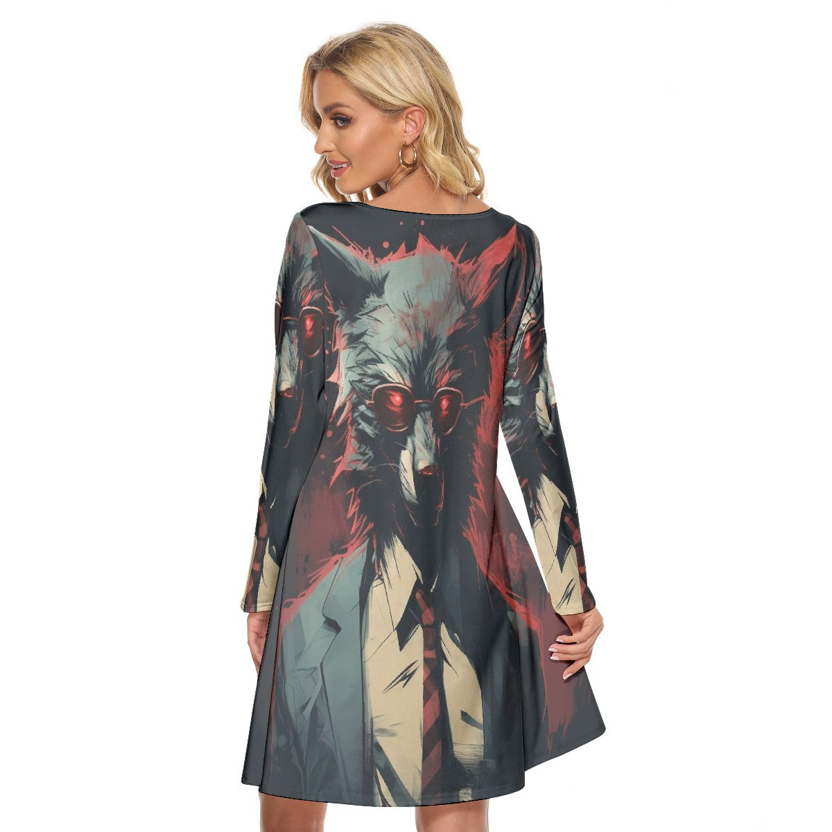 All-Over Print Women's Crew Neck Dress