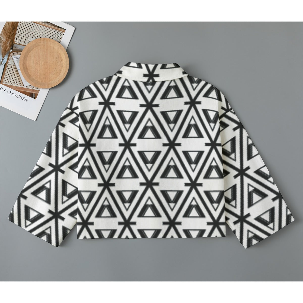 All-Over Print Women's Cropped Jacket | 245GSM Cotton
