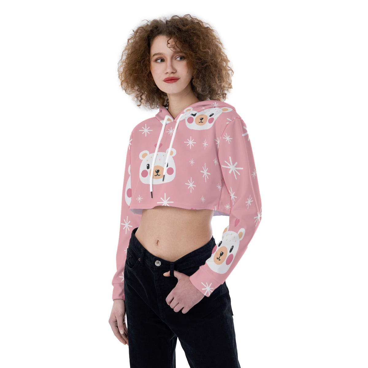 All-Over Print Women's Crop Top Hoodie
