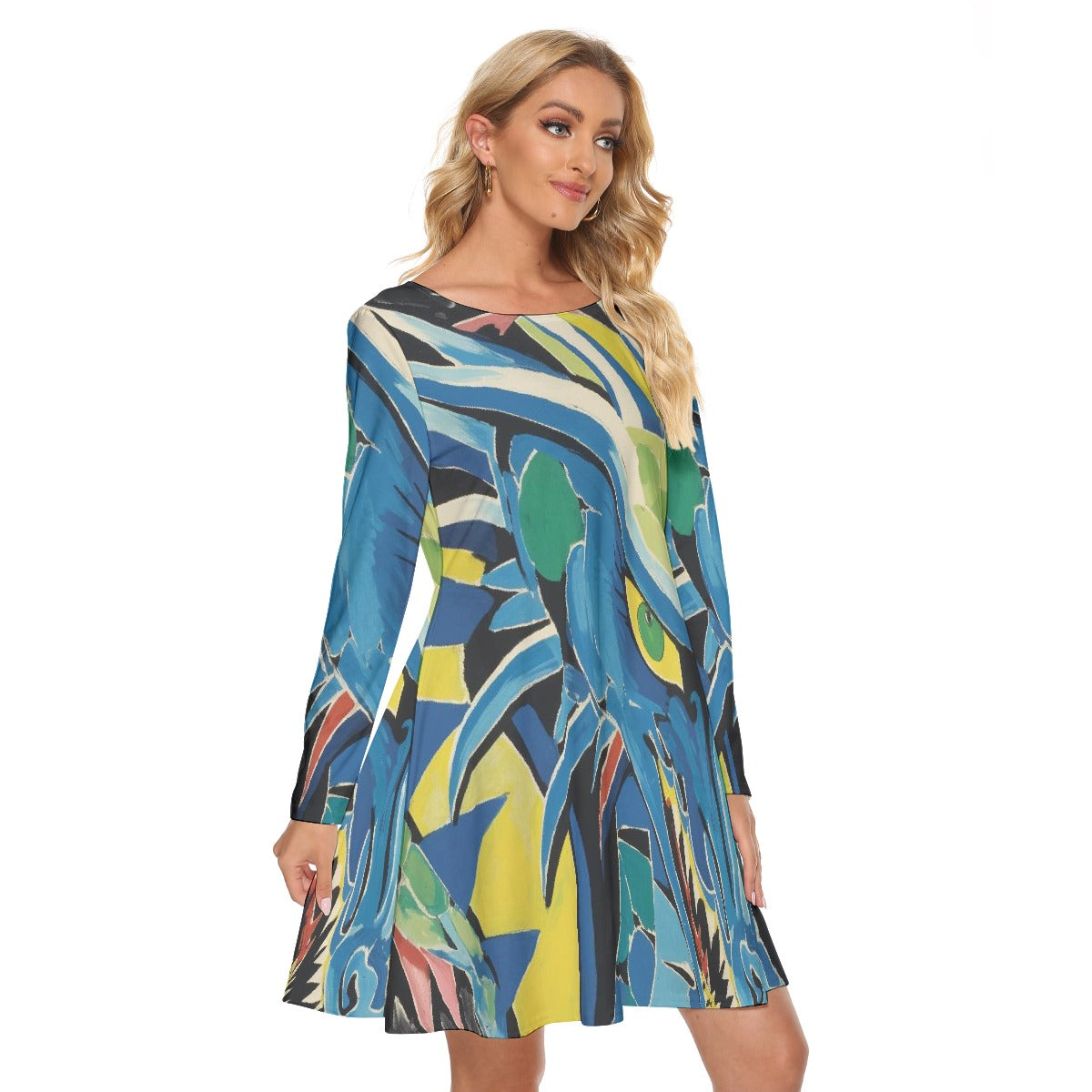 All-Over Print Women's Crew Neck Dress