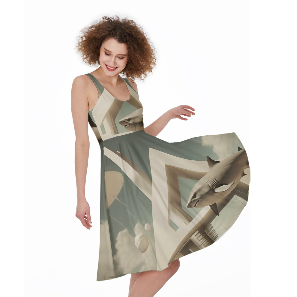 All-Over Print Women's Sleeveless Dress