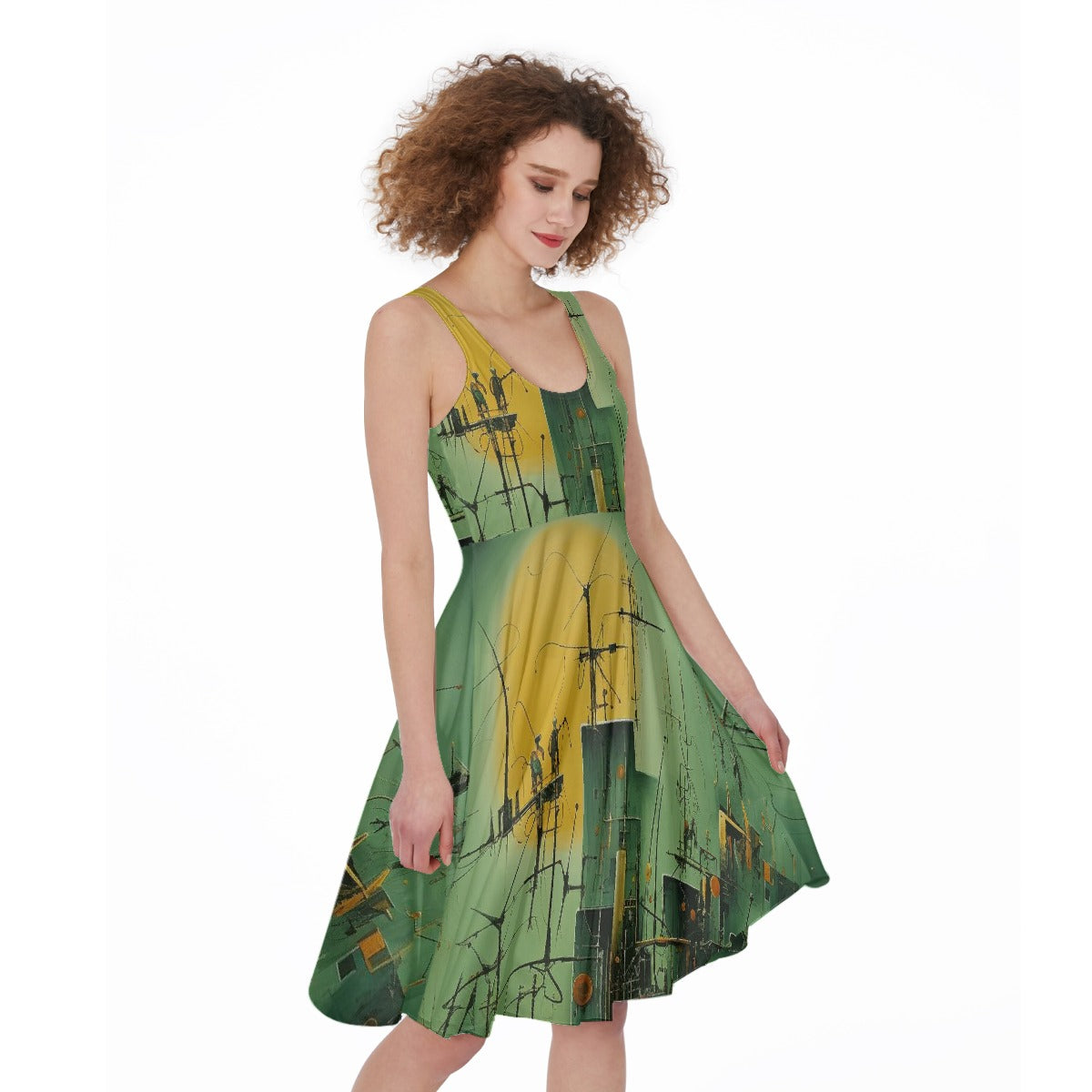 All-Over Print Women's Sleeveless Dress