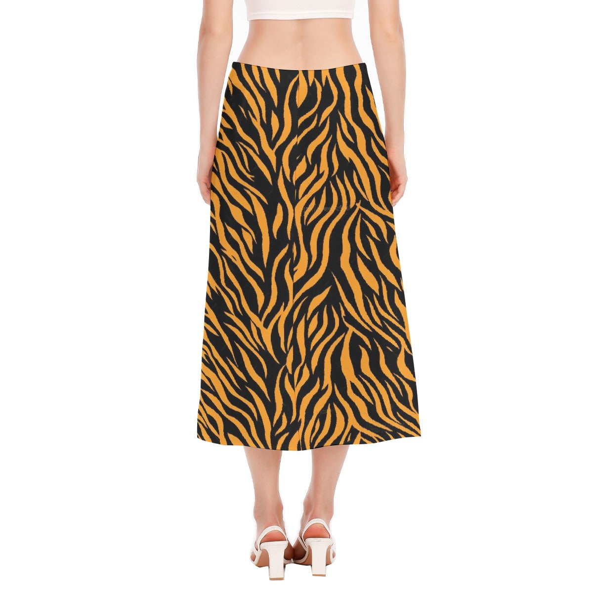 All-Over Print Women's High Slit Long Skirt