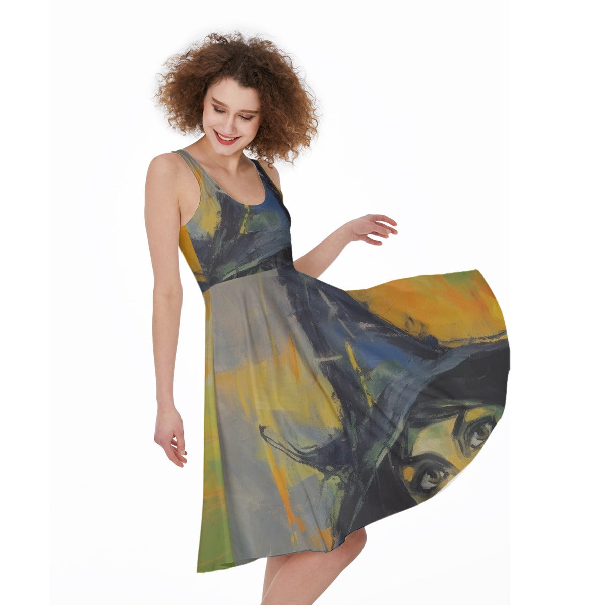 All-Over Print Women's Sleeveless Dress