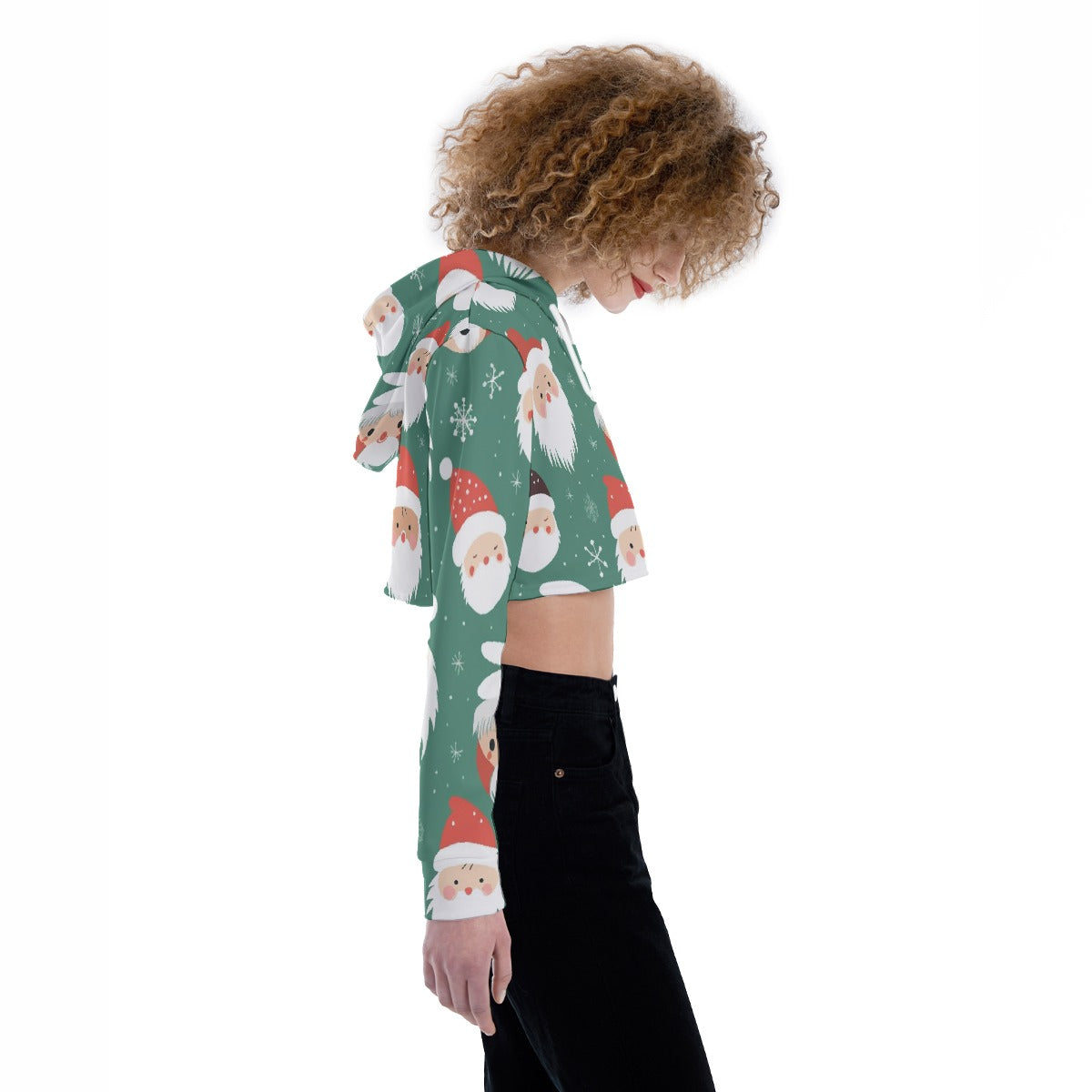 All-Over Print Women's Crop Top Hoodie