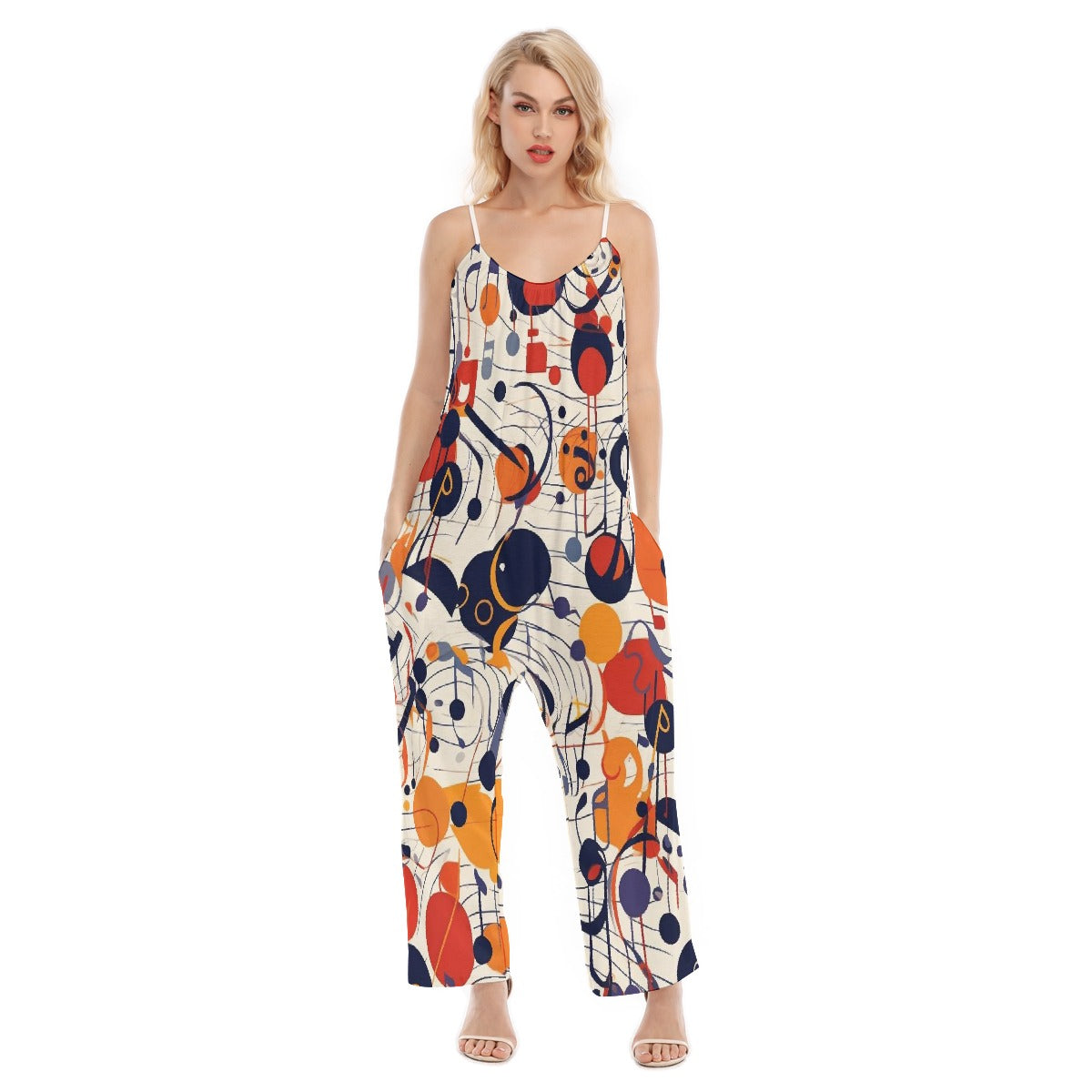 All-Over Print Women's Loose Cami Jumpsuit