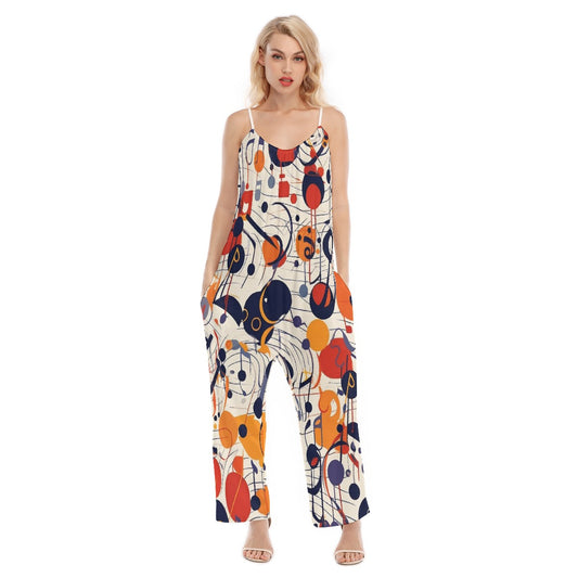All-Over Print Women's Loose Cami Jumpsuit